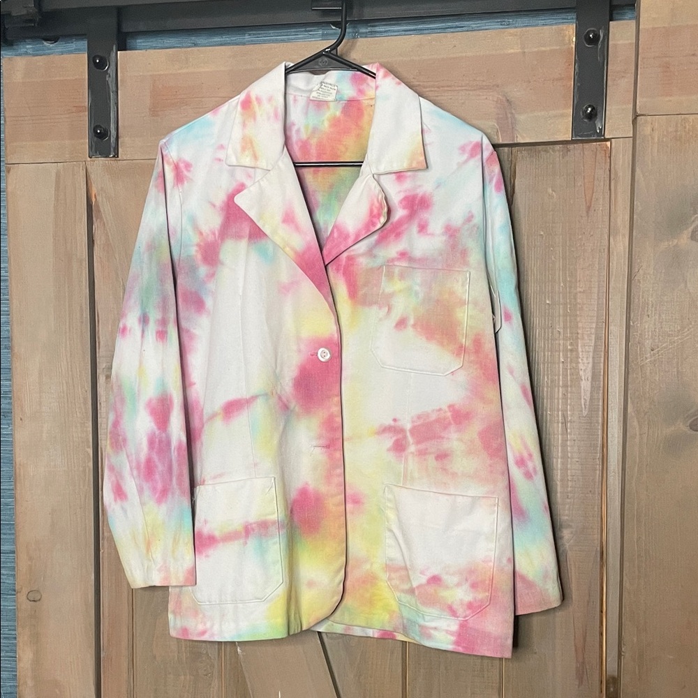 Vintage Work Jacket Landau Women's Tie-Dye Blazer